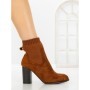 Botine cu Toc Gros 68192 CAMEL | CM