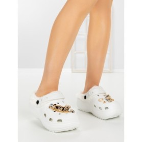 Papuci Dama cu Platforma F65 WHITE | L. DAY