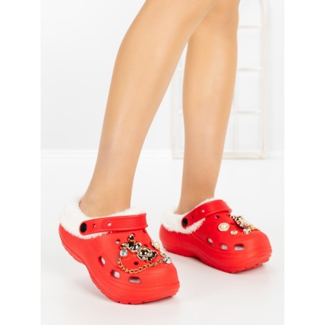 Papuci Dama cu Platforma F65 RED | L. DAY