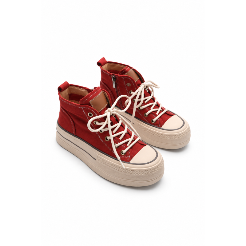 Pantofi Sport Dama din piele naturala 65389-1 RED | ADVANCER