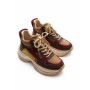 Pantofi Sport Dama din piele naturala HD7673 KHAKI-WINE | ADVANCER