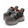 Pantofi Sport Dama din piele naturala HD7673 BROWN-GREEN | ADVANCER