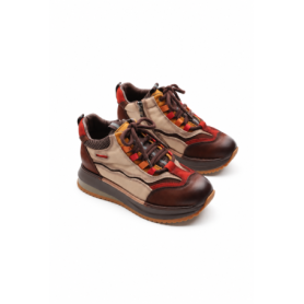 Ghete Dama din piele naturala A007-1 COFFEE-RED | ADVANCER