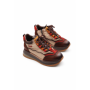Ghete Dama din piele naturala A007-1 COFFEE-RED | ADVANCER