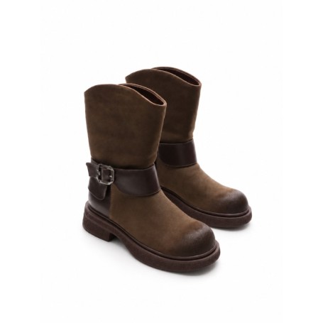 Ghete Dama din piele naturala 5150-2 KHAKI | ADVANCER