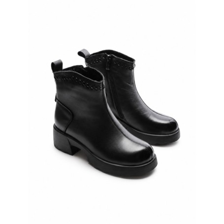 Ghete Dama din piele naturala M5221-2 BLACK | ADVANCER