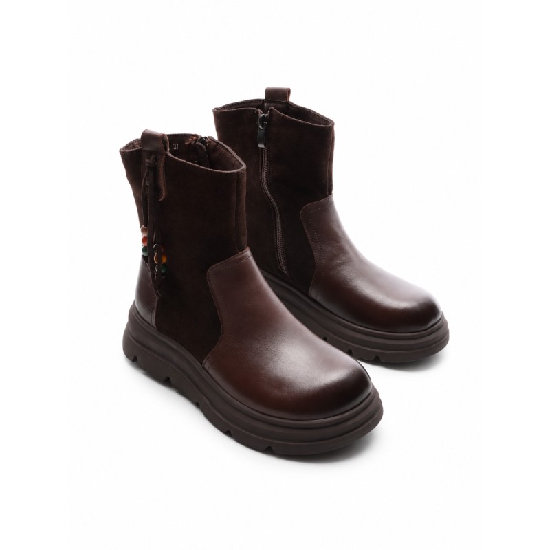 Ghete Dama din piele naturala 99312 BROWN | ADVANCER