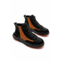 Ghete Barbati din piele naturala 3836 BLACK-YELLOW | ADVANCER