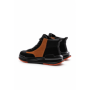 Ghete Barbati din piele naturala 3836 BLACK-YELLOW | ADVANCER