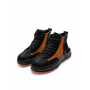 Ghete Barbati din piele naturala 3836 BLACK-YELLOW | ADVANCER
