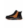 Ghete Barbati din piele naturala 3836 BLACK-YELLOW | ADVANCER