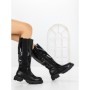 Cizme Dama cu talpa joasa YZ21-06 BLACK | H&D