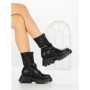 Ghete Dama cu Platforma YZ21-25 BLACK | H&D