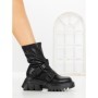 Ghete Dama cu Platforma YZ21-25 BLACK | H&D
