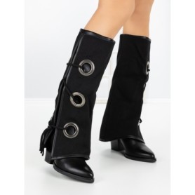 Cizme Dama cu Toc 6384 BLACK | SEASOND