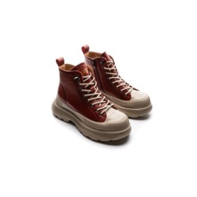 Ghete Dama din piele naturala 66081 RED | ADVANCER