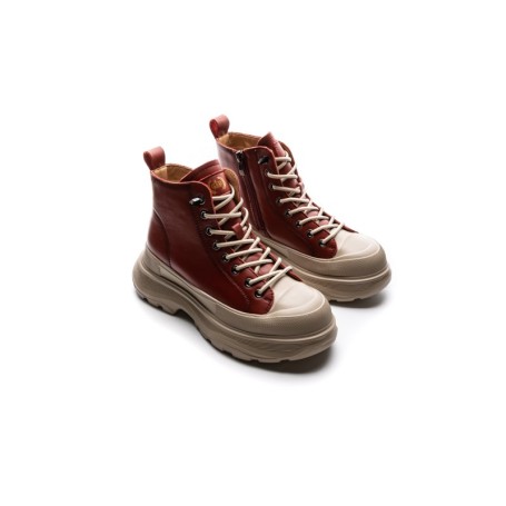 Ghete Dama din piele naturala 66081 RED | ADVANCER