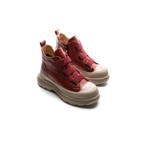 Ghete Dama din piele naturala 66082 RED | ADVANCER