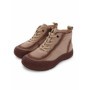 Ghete Dama din piele naturala 9517 CREAM | ADVANCER