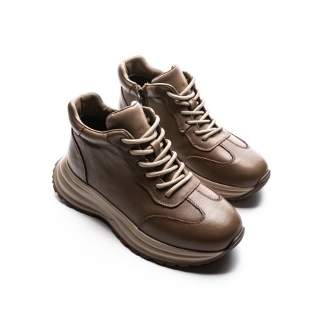 Ghete Dama din piele naturala 80721 KHAKI | ADVANCER
