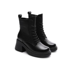 Ghete Dama din piele naturala M5307 BLACK | ADVANCER