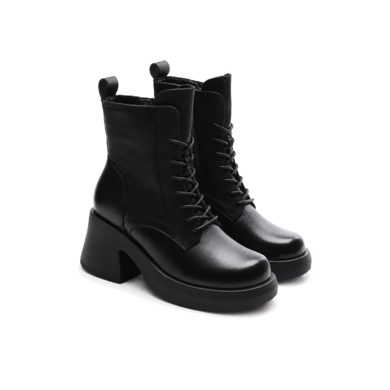 Ghete Dama din piele naturala M5307 BLACK | ADVANCER
