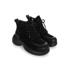 Ghete Dama din piele naturala 1575-2 BLACK | ADVANCER