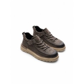 Ghete Barbati din piele naturala R028-1 GREY | ADVANCER