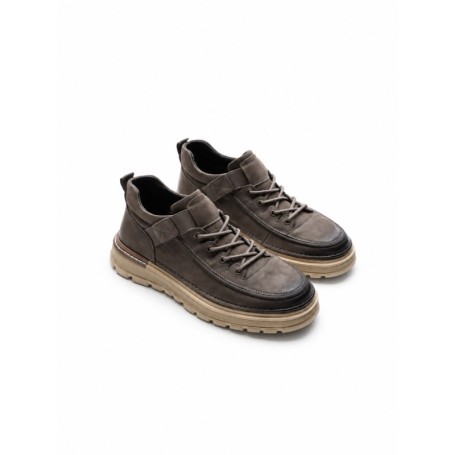 Ghete Barbati din piele naturala R028-1 GREY | ADVANCER