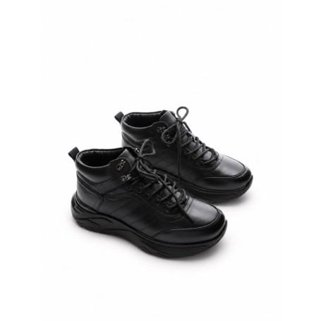Ghete Barbati din piele naturala 35600 BLACK | ADVANCER