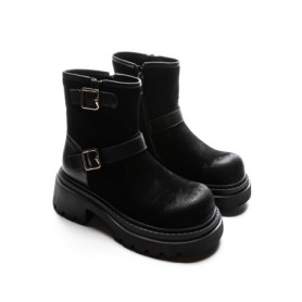 Ghete Dama din piele naturala 2810-2 BLACK | ADVANCER