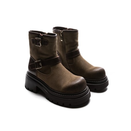 Ghete Dama din piele naturala 2810-2 KHAKI | ADVANCER