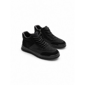 Ghete Barbati din piele naturala CM611R BLACK | ADVANCER