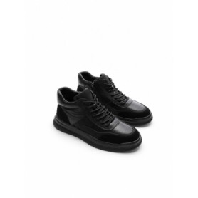 Ghete Barbati din piele naturala CM611 BLACK | ADVANCER