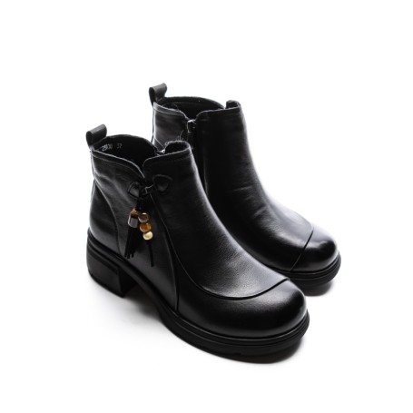 Ghete Dama din piele naturala 25808 BLACK | ADVANCER