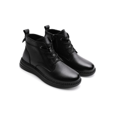 Ghete Dama din piele naturala 2586M BLACK | ADVANCER