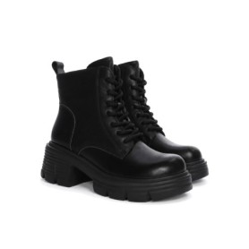 Ghete Dama din piele naturala 3007 BLACK | ADVANCER