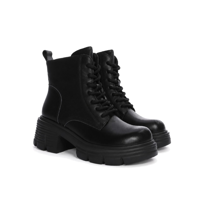 Ghete Dama din piele naturala 3007 BLACK | ADVANCER