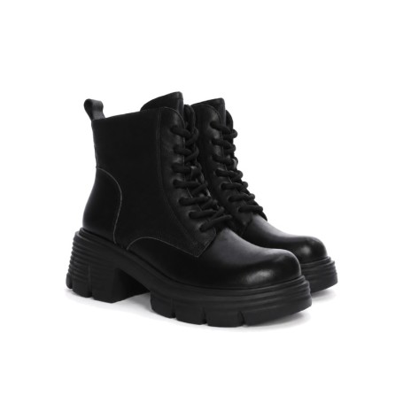 Ghete Dama din piele naturala 3007 BLACK | ADVANCER