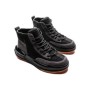 Ghete Barbati din piele naturala 3836 BLACK-GREY | ADVANCER