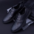 Pánska obuv z prírodnej kože KL6805 Čierna | Stephano