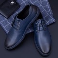 Pánska obuv z prírodnej kože KL6805 Modrá | Stephano