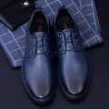 Pánska obuv z prírodnej kože KL6805 Modrá | Stephano