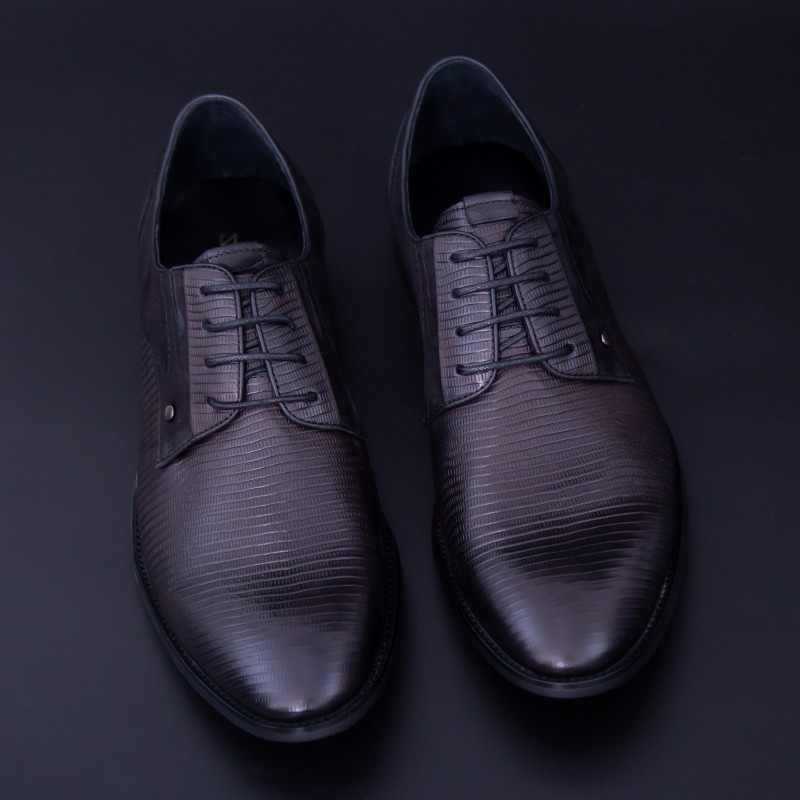 Pánska obuv z prírodnej kože Y053A-08F Čierna | Stephano