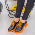 Dámske topánky na voľný čas ZP1971 Čierna-Oranžová | Mei