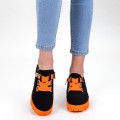 Dámske topánky na voľný čas ZP1975 Čierna-Oranžová | Mei