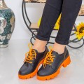 Dámske topánky na voľný čas ZP1973 Čierna-Oranžová | Mei