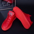 Chlapčenská športová obuv z prírodnej kože 90985S Červená | F.Gerardo