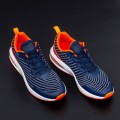 Pánske športové topánky 0579 Tmavomodrá-Oranžová | Mei