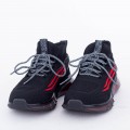 Pánske športové topánky A03-3 Čierna-Červená | Panter